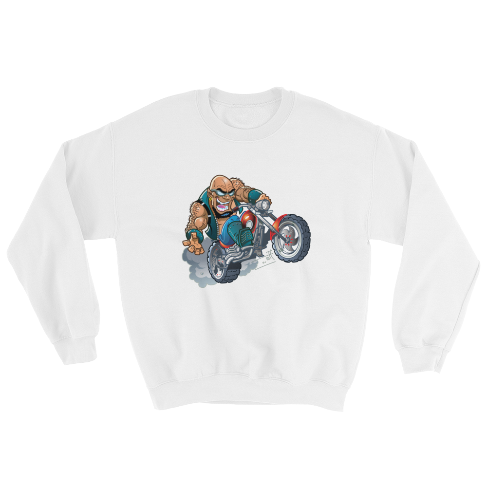 Bald Head Biker Unisex Sweatshirt