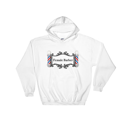 Female Barber Hooded Sweatshirt by ThePolishedLook