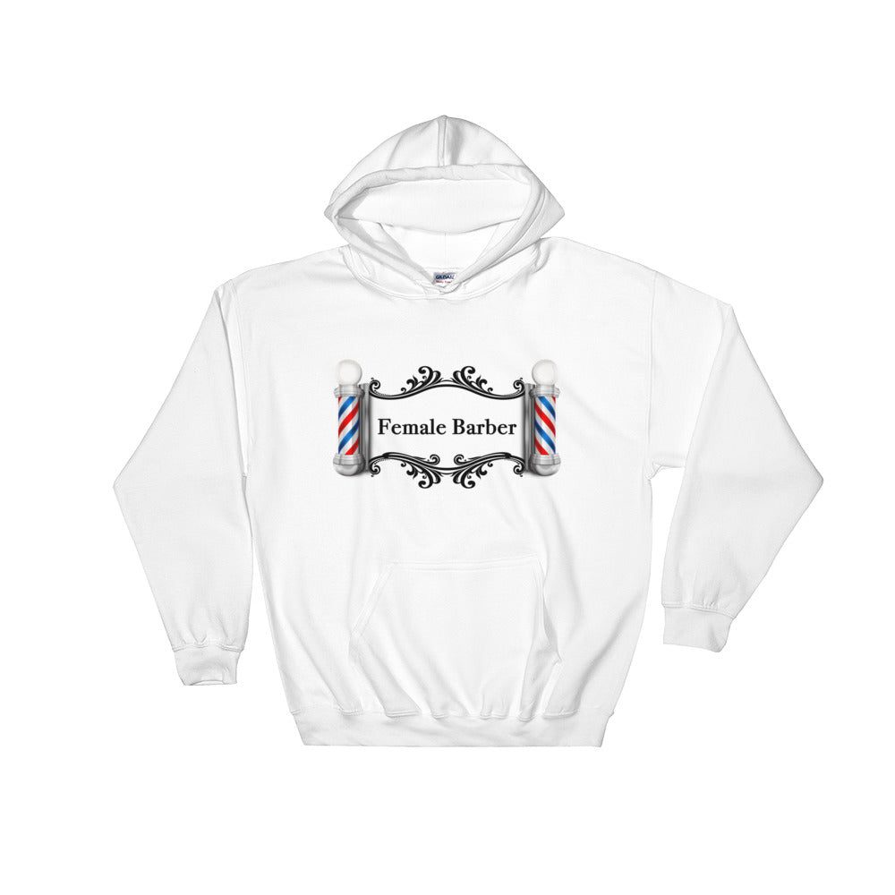 Female Barber Hooded Sweatshirt by ThePolishedLook