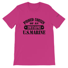 Load image into Gallery viewer, Proud Cousin of a Marine Unisex T-Shirt