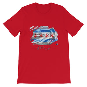 Chicago Flag Unisex T-Shirt By ThePolishedLook